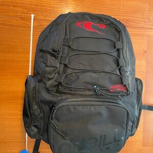 O'Neill Black Backpack with Red Accents